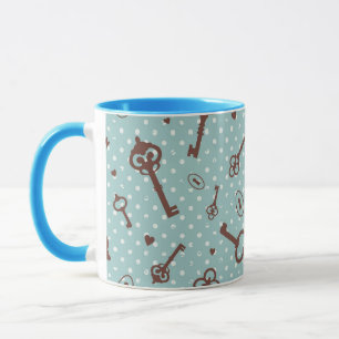 Retro Valentinstag-Schlüssel Tasse