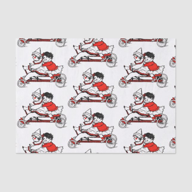 RETRO Valentinstag Tissue Seidenpapier (Vorderseite)