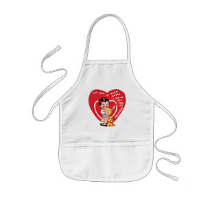 Retro Valentinstag, Vintage-Junge-Musik-Banjo Kinderschürze
