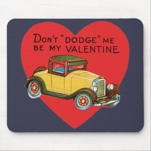 Retro Valentinstag, weiche mir nicht aus, sei mein Mousepad