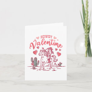 Retro Valentinstag Western Valentinstag Bekleidung Karte