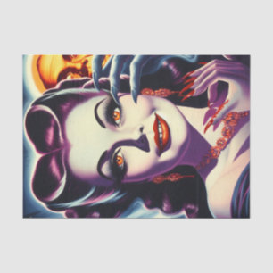 Retro Vampire-Button Seidenpapier