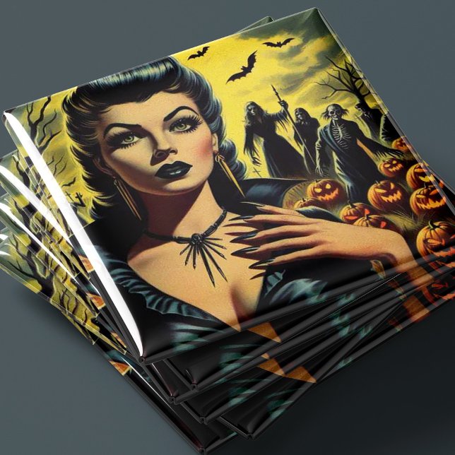 Retro Vampire Girl Magnet (Von Creator hochgeladen)