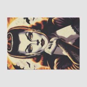 Retro Vampire Woman Seidenpapier