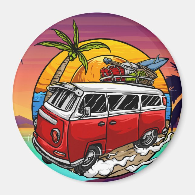 Retro Van Magnet (Vorne)