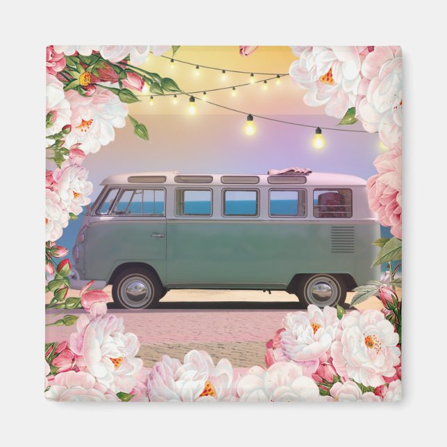Retro Van Magnet (Vorne)