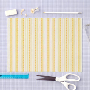 Retro-Vanille-Gelb-Herz-Streifen-Bäckerei Seidenpapier