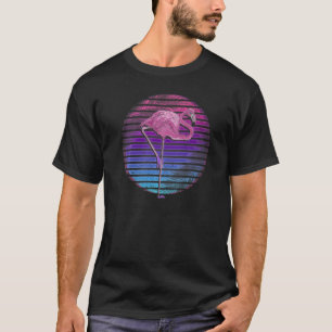 Retro Vaporwave 90er Jahre Tropischer Vogel rosa F T-Shirt