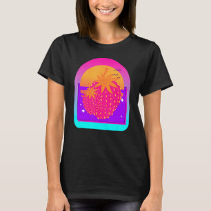 Retro Vaporwave 90er Red Berry Summer Fruit Strawb T-Shirt