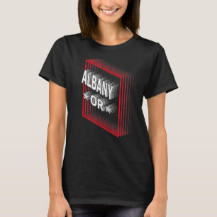 Retro Vaporwave Albany Oregon OR T-Shirt