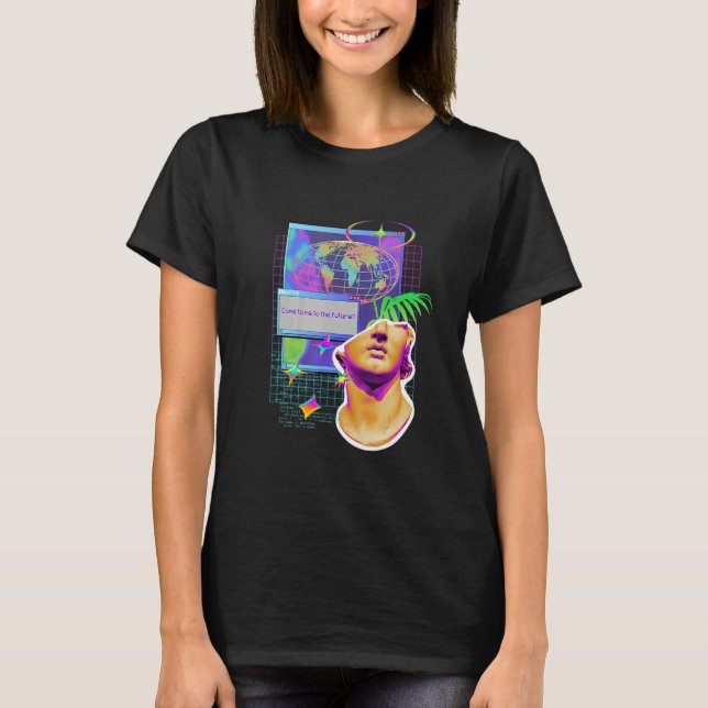 Retro Vaporwave-Fehlercode Computer IT Nerd Geek G T-Shirt (Vorderseite)