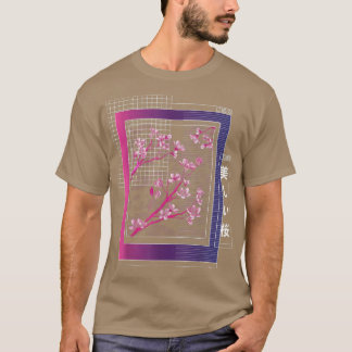 Retro Vaporwave Japan Sakura Kunst, Dichtung und M T-Shirt