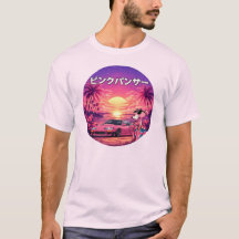 Retro-Vaporwave-Sonnenuntergang-Auto-Ästhetik-T-Sh