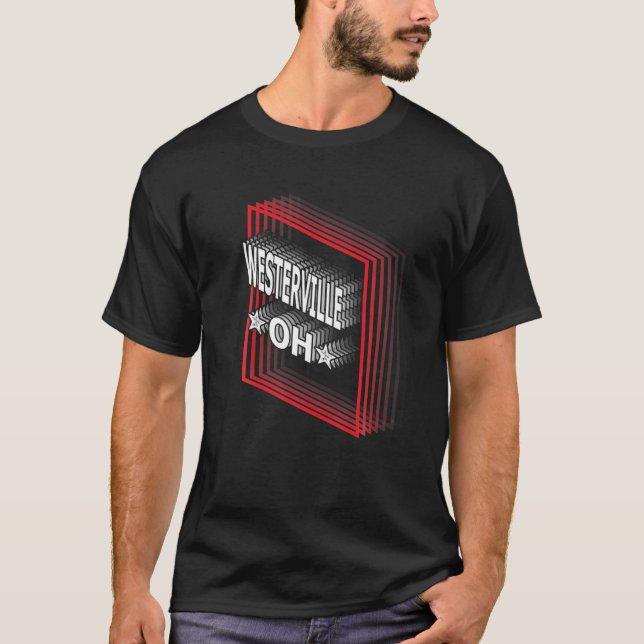 Retro Vaporwave Westerville Ohio OH T-Shirt (Vorderseite)