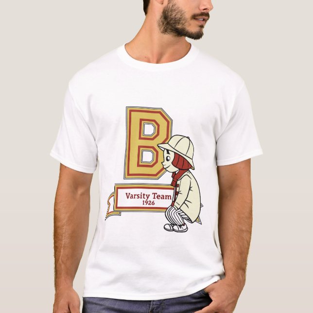 Retro Varsity Team 1926 Letter B Sports T-Shirt (Vorderseite)