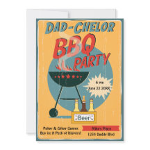 Retro Vater Chelor GRILLEN Party Babydusche