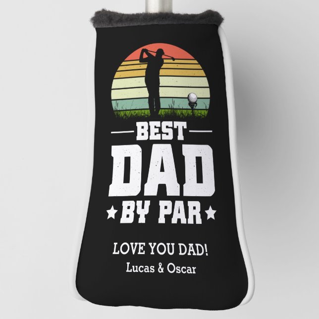 Retro Väter Day Best Vater Par Golf Headcover (Rotieren 90)