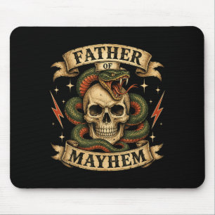 Retro-Vater des Chaos, harter Totenkopf-Biker-Vate Mousepad
