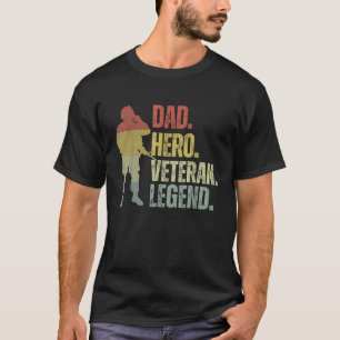 Retro Vater Hero Veteran Legend Proud Veteran Vate T-Shirt