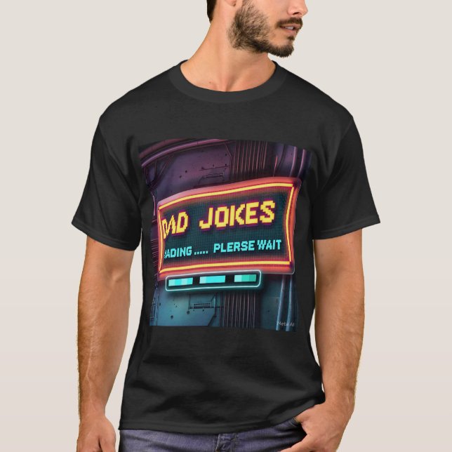 Retro Vater Jokes Laden Design T-Shirt (Vorderseite)