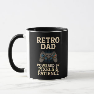 Retro Vater Pixel Gamer Design Tasse