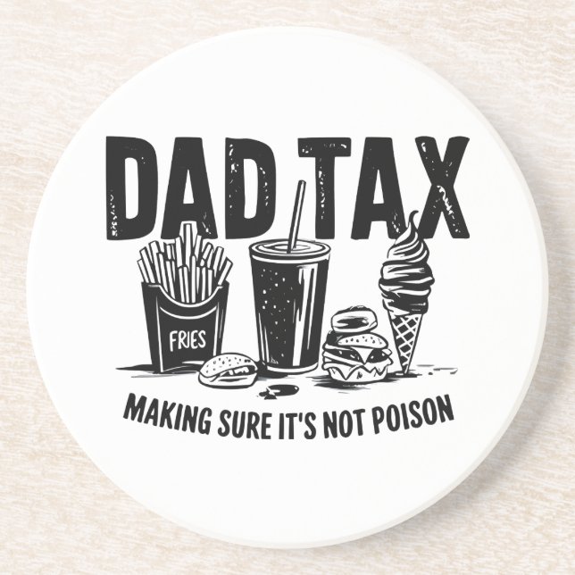 Retro Vater Tax Not Imbiss Art Getränkeuntersetzer (Vorne)