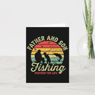 Retro Vater und Son Fishing Partner für Lebensvate Karte