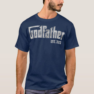 Retro Vathers Day, Godvater Est 2023, Gott Vater A T-Shirt