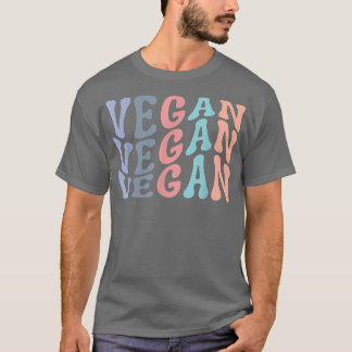 Retro Vegane Pflanze auf der Grundlage von Groovy T-Shirt