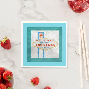 Retro Vegas Sign Grunge Style Serviette