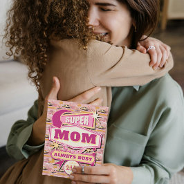 Retro Vegas Style Super Mama der 70er Jahre immer  Feiertagskarte