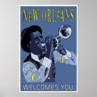 Retro Vektor Kunst, Dichtung und Musik New Orleans