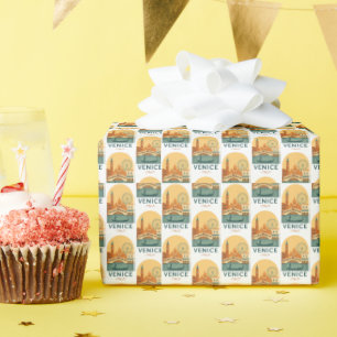 Retro Venedig Italien Geschenkpapier – Gondel