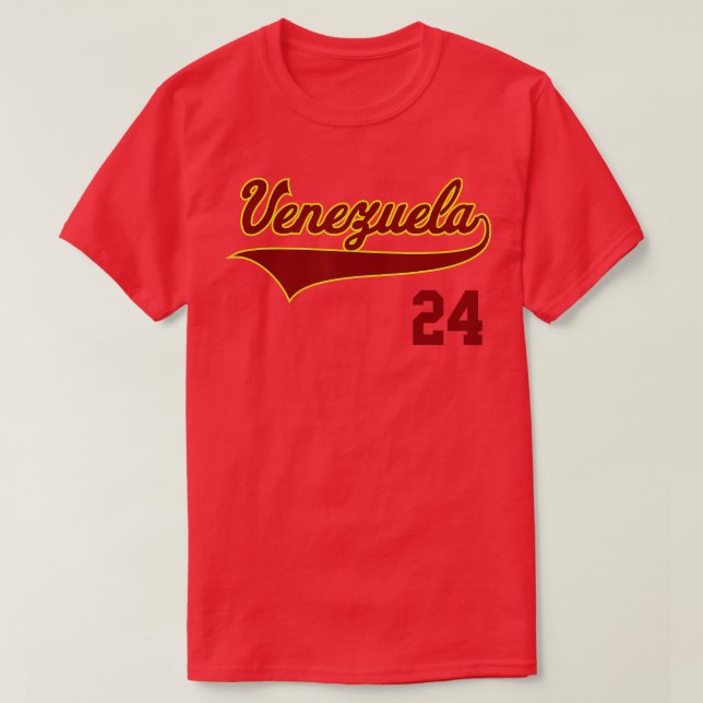 Retro Venezuela Baseball Vinotto Beisbol 24 T-Shirt (Design vorne)