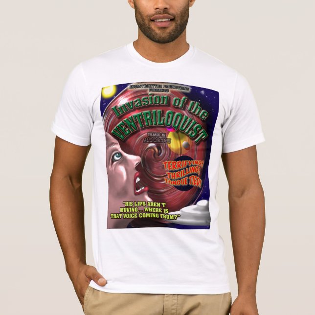 Retro Ventriloquist Sifi Film-Plakat T-Shirt (Vorderseite)