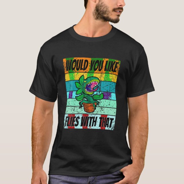 Retro Venus Fly Trap Shirt Karnevorsche Pflanze Sh (Vorderseite)