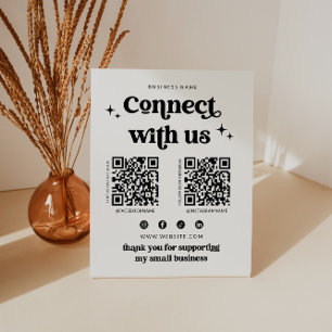 Retro-Verbindung mit unserem Social Media-Sign Sockelschild