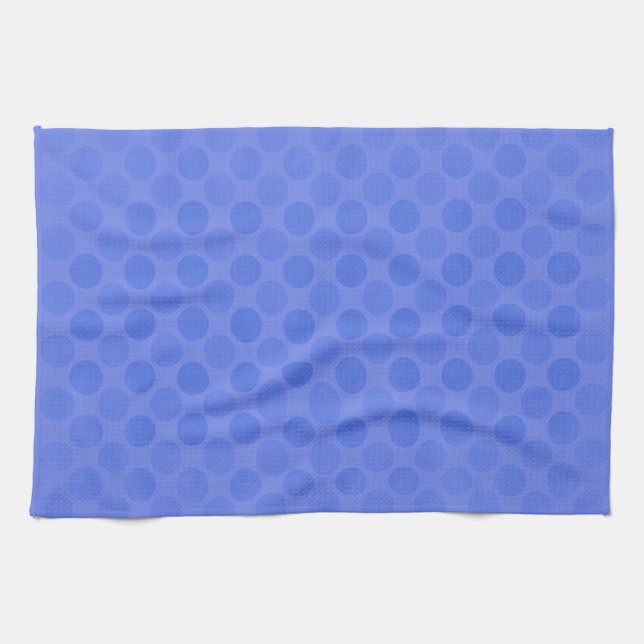 Retro verblasste blaue Kreise Muster Geschirrtuch (Horizontal)