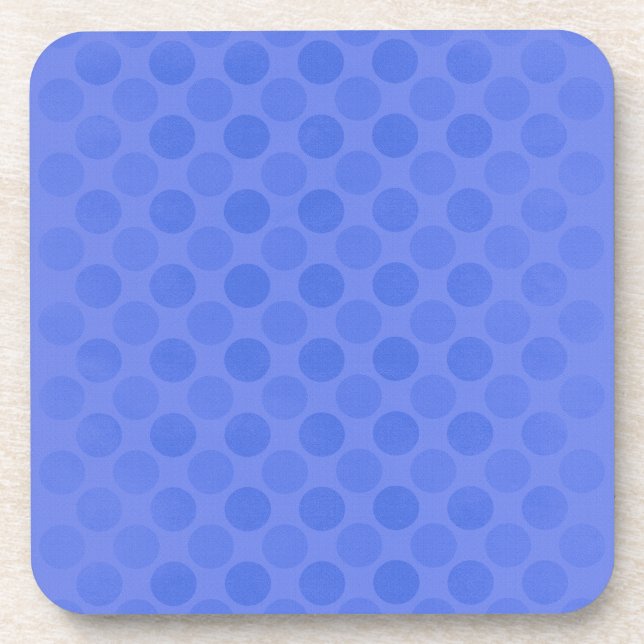 Retro verblasste blaue Kreise Muster Getränkeuntersetzer (Vorderseite)