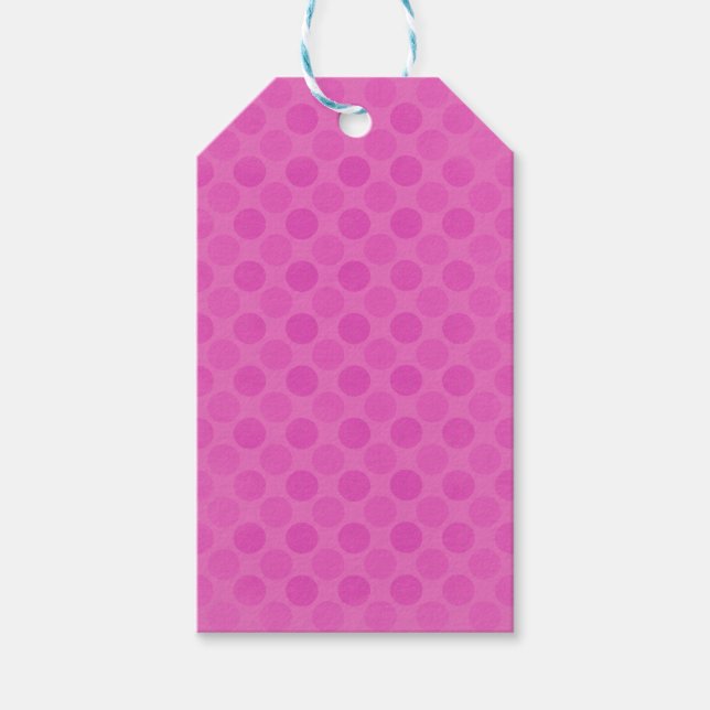 Retro verblasste rosa Kreismuster Geschenkanhänger (Vorderseite)