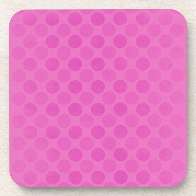 Retro verblasste rosa Kreismuster Getränkeuntersetzer (Vorderseite)