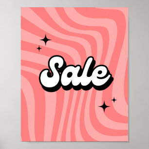 Retro-Verkaufsschild, Boutique-Einzelhandelsverkau Poster