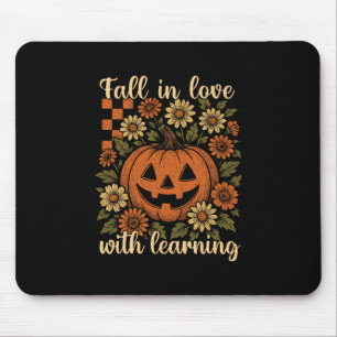 Retro verlieben Sie sich in das Lernen Lehrer Herb Mousepad