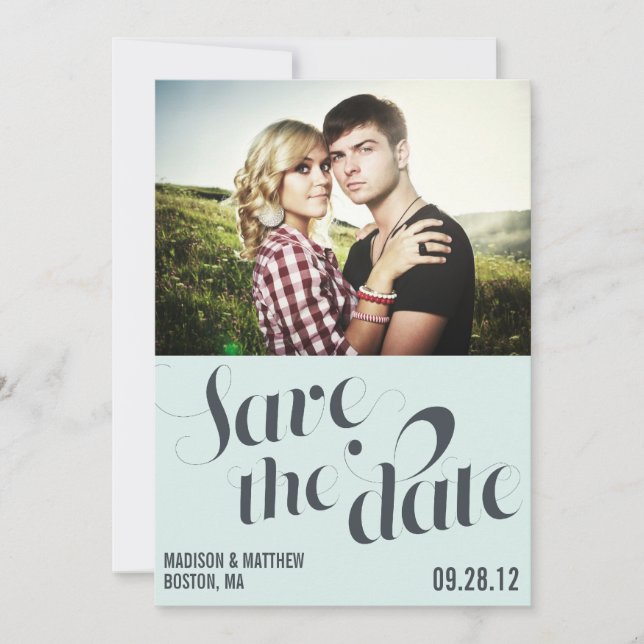 RETRO VERLOBUNG | Ankündigung Datum freihalten (Vorderseite)