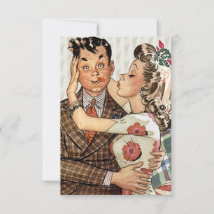 Retro Verlobung Dinner V2 Einladung