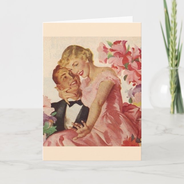 Retro-Verlobung Karte (Vorderseite)