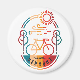 Retro Vermont Bike Tour Magnet