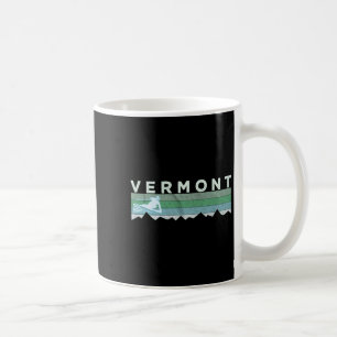 Retro Vermont Langschläfer-Skifahren Kaffeetasse