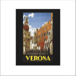 Retro Verona Travel Poster Canvas Print Leinwanddruck<br><div class="desc">Sehr schönes Retro-Reiseplakat für VERONA auf schwarzem Hintergrund.</div>
