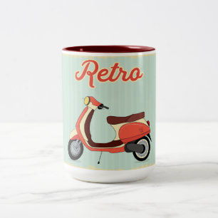 Retro Vespa Zweifarbige Tasse